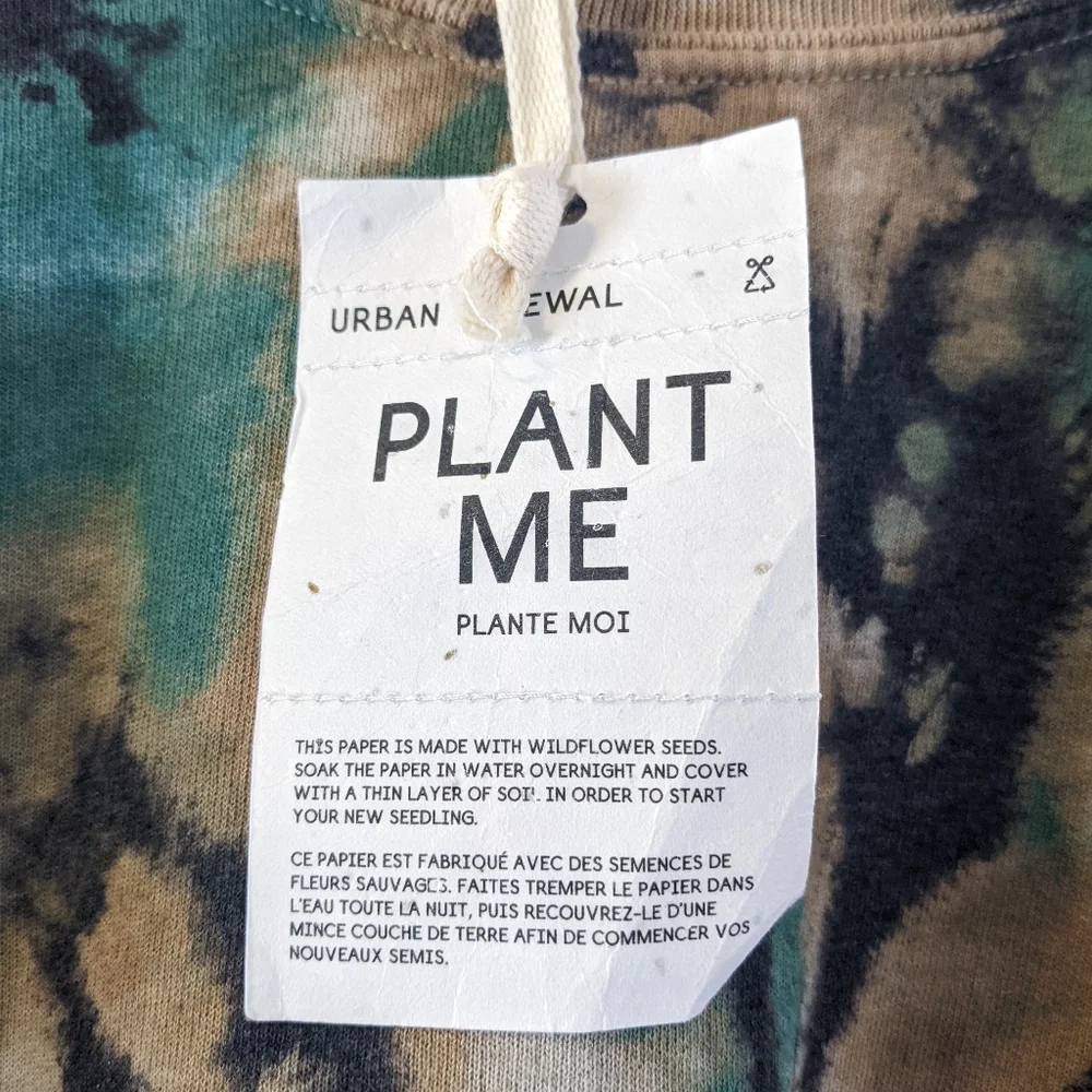 Urban Outfitters Blue/Brown Tie Dye Sweatshirt - Sz OS NWT! - Picture 3 of 4